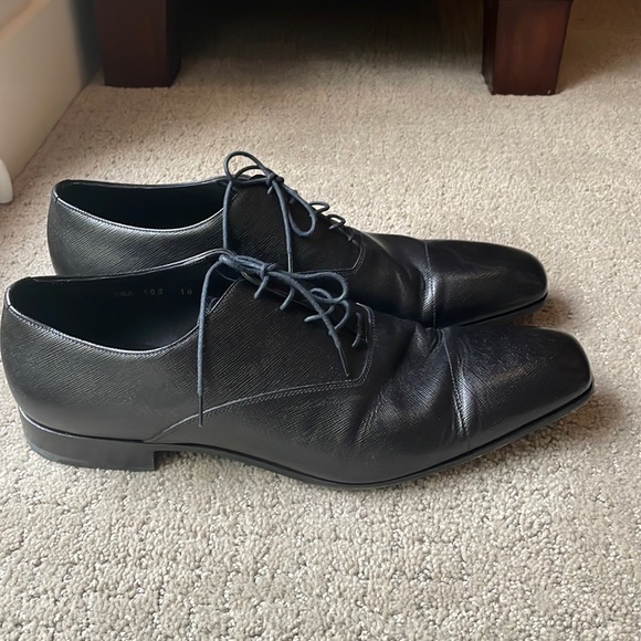 Prada Men’s Saffiano Leather Oxford Shoes Size 10 - Picture 8 of 14